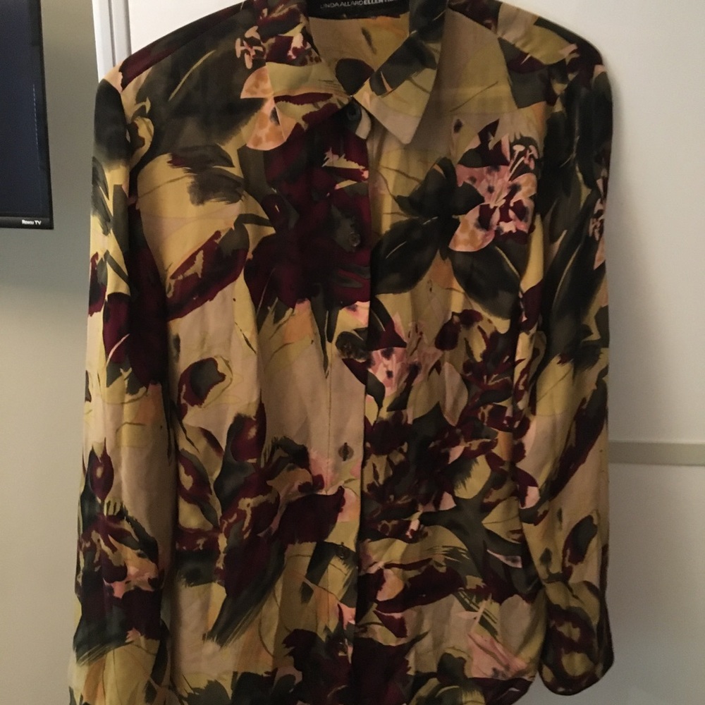 Linda Allard for Ellen Tracy Silk Blouse